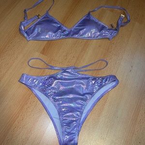 NWOT SHEIN purple shimmer bikini
